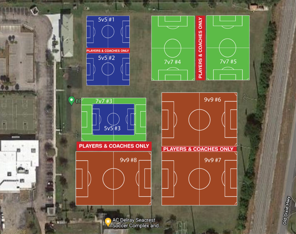 Fall Rec Field Map - Seacrest Soccer Complex | AC Delray Rush